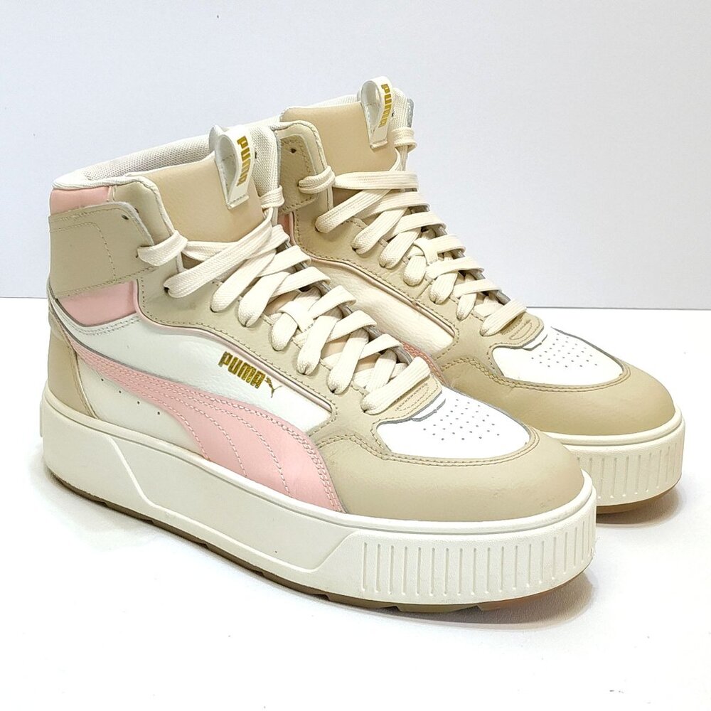 Puma Karmen Rebelle High Top Sneakers 387213-09 Leather Upper Women US 10 EUR 41